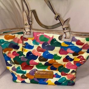 Vintage Dooney & Bourke duck print tote